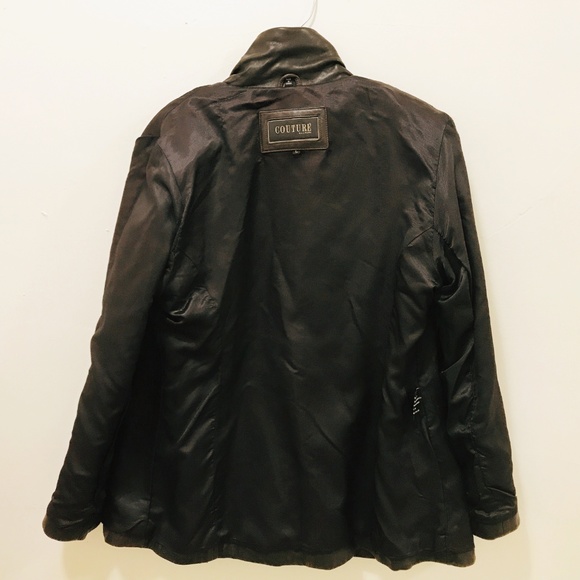 Couture by J.Park Lamb Leather Jacket L Brown Coat - Picture 4 of 8